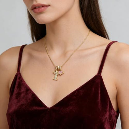 18K Gold & Silver Plated Initial Necklaces for Women - color: I-Gold