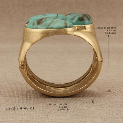 Chunky Bangle Bracelets for Women Cuff Bracelet Thick Gold Bangles Open Wide Arm Cuffs Bracelets Boho Jewelry - style: Gold Bracelet