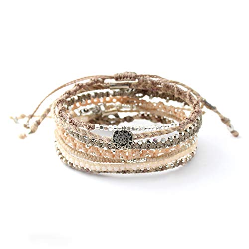 Wakami Charm Bracelet Stack Beaded Stackable Bracelets for Women - color: Winter Weather | 6.5IN