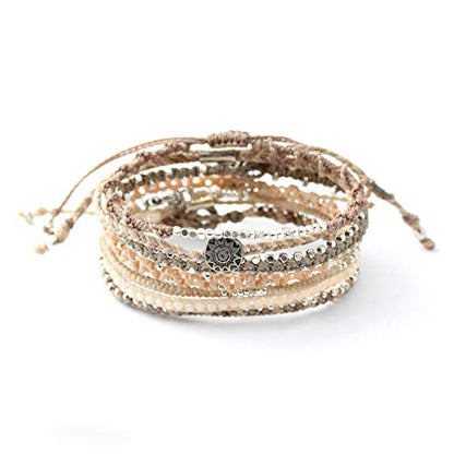 Wakami Charm Bracelet Stack Beaded Stackable Bracelets for Women - color: Winter Weather | 6.5IN