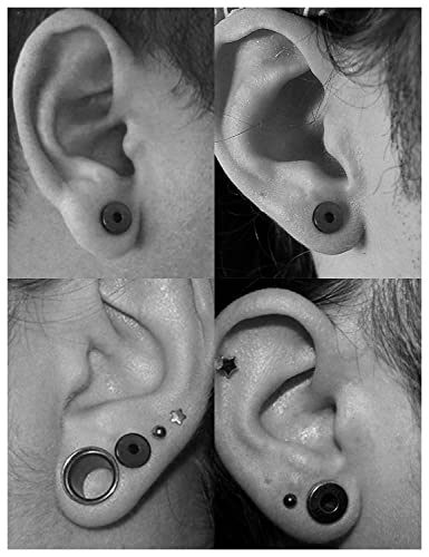 Vsnnsns 14G 12G 8G 6G 4G 2G 0G 00G Stainless Steel Ear Tunnels Screw Fit Ear Plugs Tunnels Gauges Set 1.6MM 2MM 3MM 4MM 5MM 6MM 8MM 10MM - color: 12G-2.0mm