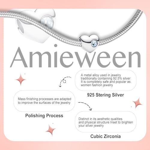 Birthstone Charm, Heart Charm Bead with CZ, for Anniversary Birthday Mothers Valentines Day Christmas Graduation, for Yourself Family Mom Friend Girlfriend Sister Grandma - style: Mar.
