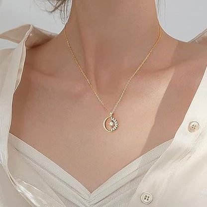 Angyape Badass Gifts For Women,To My Badass Squad Necklace We Always Have Each Other's Back All-Match Geometric Sun Necklaces Star and Moon Friendship Sliver Necklace Jewelry Gifts For My Best Friend - color: Gold
