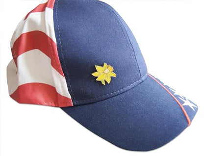 Novel Merk Flower Blossom Floret - Sunflower, Daffodil, & Other Lapel Pin, Hat Pin & Tie Tack Set - with Clutch Back - style: 3-Daffodil