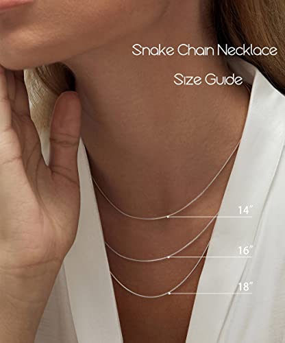 DEARMAY 14K Gold Plated Herringbone Necklaces for Women, Dainty Gold Snake Choker Chain Non Tarnish Trendy Simple Thin & Chunky Options Neckalce 1.5/3/5/6/8mm Chain Jewelry for Gifts - color: SL-1.5MM 16"- Herringbone Necklace
