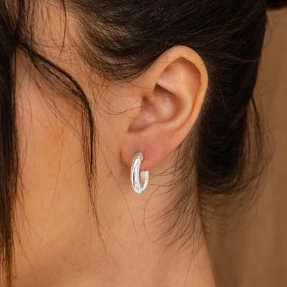 LLWOM Vintage Earrings,14k Gold Plated Gold Pearl,Moon, Star,Flower Earrings Hypoallergenic Lightweight Hoops Gifts - style: Silver Star Earrings