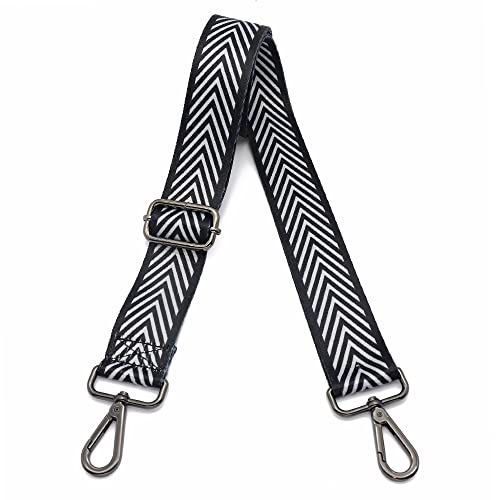 Kolti Purse Strap Replacement Crossbody Handbag Stripe Wide Adjustable - color: Gun Buckle-232