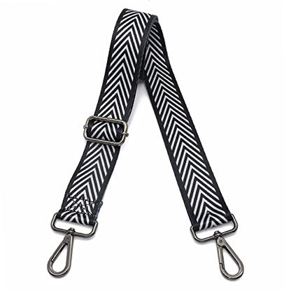 Kolti Purse Strap Replacement Crossbody Handbag Stripe Wide Adjustable - color: Gun Buckle-232