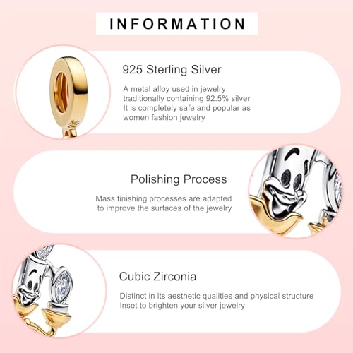 MITSOKU 925 Sterling Silver Charms for Bracelets Necklaces Animal prototype Pendant Safety Chain Dangle Pendants Beads Christmas Day Charms Jewelry Gift for Women - style: Candle Holder