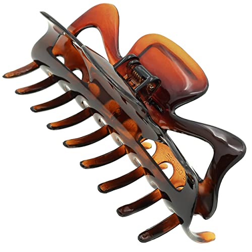 Camila Paris CP41 French Large Hair Clips for Women Thick Hair for Long Curly Wavy Hair, Girls Hair Claw Clip, Durable Styling Big Claw Clip for Thick Hair, Strong Hold No Slip Grip, Made in France - color: Tortoise Shell 4.5"
