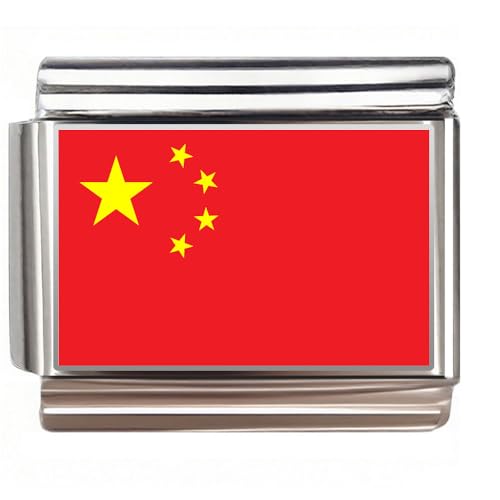 Italian Bracelet Charm,9mm,United Arab Emirates,Country & Culture > Flag - color: China