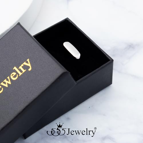 555Jewelry Stainless Steel Solid Plain High Polish Round Signet Ring for Men - color: Oval Silver