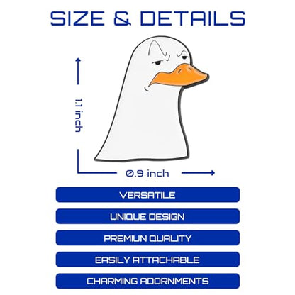 Enamel Pins, Cute Pins for Backpacks, Hat Pins, Novelty Brooch Pins, Backpack Pins, Lapel Pins for Men, Women, Girls, Boys. For Lanyard, Bags, Hats, Caps, Clothing - color: Impatient Goose