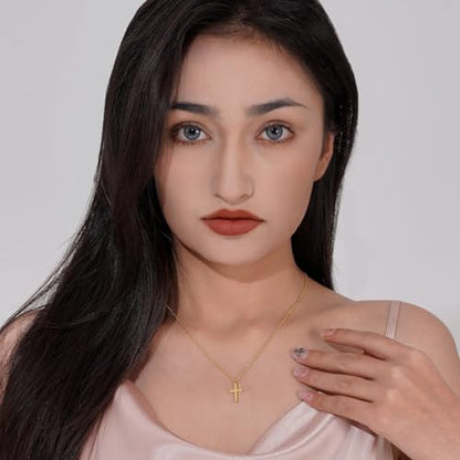 Layered Necklaces for Women | 14K Gold Plated Stackable Choker Necklace Set - Dainty Jewelry Gift - style: 3PCS-Gold Cross layered necklaces