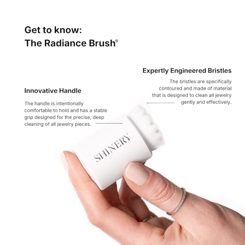 Shinery Radiance Brush Jewelry Cleaning Brush and Watch Cleaning Brush for Rings Diamonds and Watches Soft Bristle Brush Safe for Gold Silver and Gemstones Precision Cleaning Tool