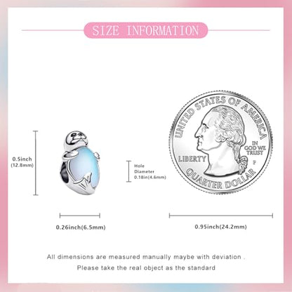 925 Sterling Silver Bead Charm for Pandora Bracelets and Necklaces,Pink Bow Cherry Butterfly Blue Ocean Pendant Bead Charms Jewelry Present Valentines Gifts for Wife/Girlfriend Women - style: Cute seal Charm