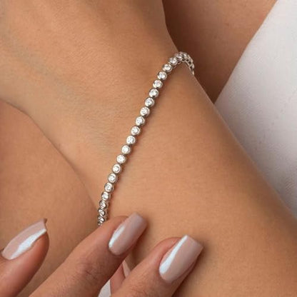 FANZE Gold Plated Cubic Zirconia Tennis Bracelets for Women Dainty Trendy Adjustable Bracelet Jewelry Gift for Ladies Wedding Mother Birthday Anniversary - style: Style 1