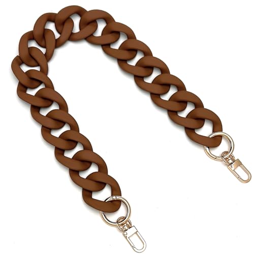 AUMEY Handbag Chain Straps Acrylic Purse Chain Strap Fashionable Replacement Purse Clutches Handles for Purse Handbags DIY Crafts, 15.7 inch of Each … (01-terra cotta) - color: 01-terra Cotta