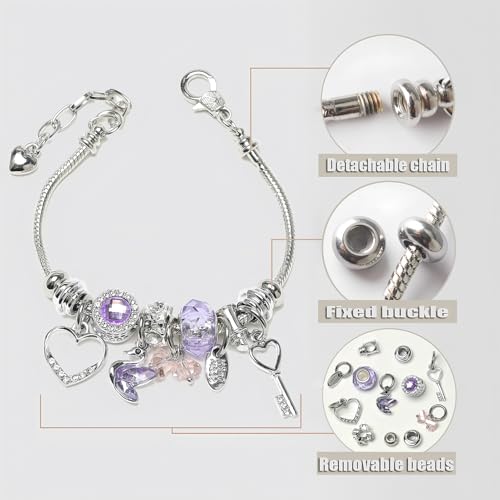 DS Charm Bracelets for Girls Adjustable Silver Stainless Steel Gift Box | Cute Cartoon Charms,Friendship Jewelry,Birthday Gifts,Teen Kid Fit, Tarnish Resistant,Stackable Trendy Daily Wear - style: Silver-Swan
