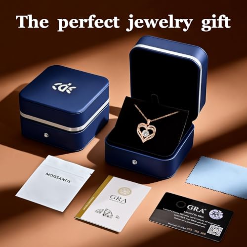 CDE S925 Silver Engraved Forever Love Heart Birthstone Necklaces for Women | 5A CZ,Hypoallergenic,Nickel-Free & Lead-Free Pendant,Anniversary Christmas Wedding Birthday Gift for Wife Girlfriend - color: 04-Apr, style: Rose Gold Plated