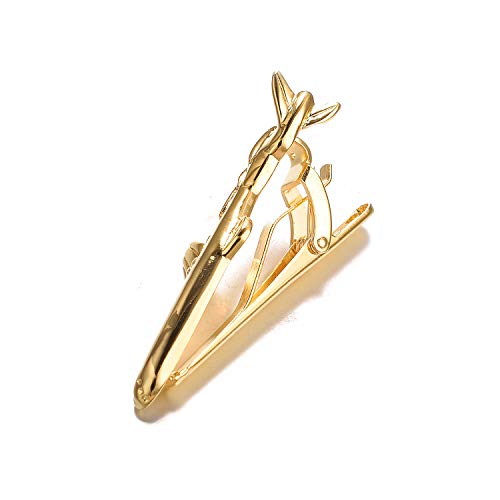 Yoursfs Unique Ship Car Tie Clips for Men Novelty Cool Transportation vehicles Tie Clip Bar Pins Men's Fashion Jewelry - style: Plane