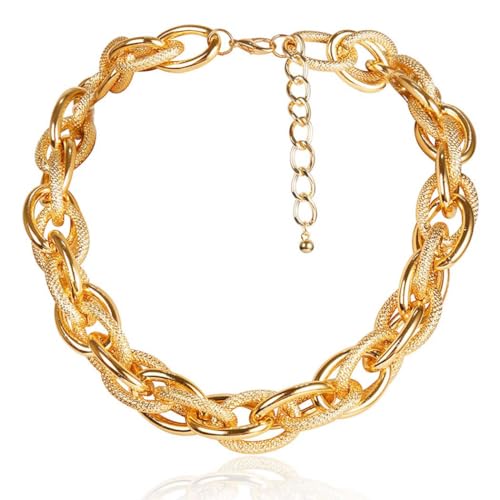 ACEDRE Chunky Gold Chain Necklaces Thick Link Choker Necklace for Women | Statement Cuban Link Necklaces Fashion Party Punk Jewelry