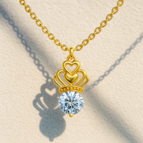 Layered Necklaces for Women - 14K Dainty Gold Plated Layering Chokers Necklaces Set Multilayer Delicate Necklace Trendy Adjustable Long Layered Necklaces for Women - style: 44 Heart Crown Neckalce