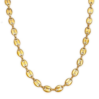 Jean Beau Gold Choker Necklace for Women, Simple 18K Gold Plated Adjustable Link Chain Prom Jewelry Gifts - color: Coffee Bean