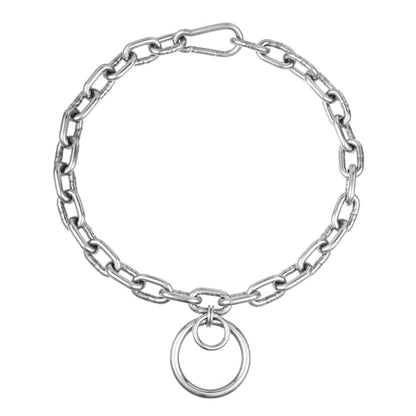 Statement Thick O Ring Chain Choker Stainless Steel Heavy Chunky Chain collar Silver Punk Goth Grunge Alternative Industrial For Women Jewelry - size: 20, style: 4MM-1