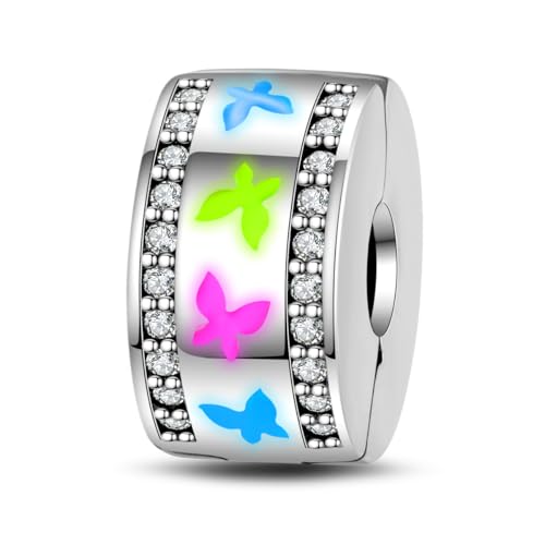 Pandach 925 sterling silver Clip Spacer Charm for Bracelet Clip Lock Stopper Bead Spacer European Openable Beads 2Pcs - style: 2-PAC627