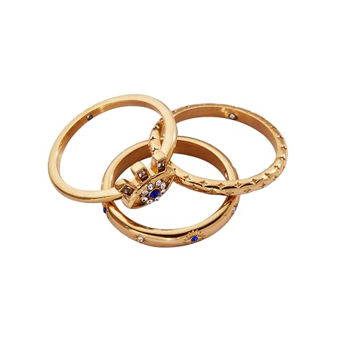 Alex and Ani Evil Eye Rings - style: Stacking Ring, Stainless Gold (Set of 3)