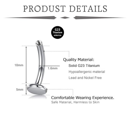 VCMART Belly Button Ring Belly Button Piercing Belly Rings Dangle Belly Button Rings Surgical Steel Clicker Floating Belly Button Rings for Women 14G Silver Gold Belly Navel Piercings Jewelry - color: A8 -3pcs, silver
