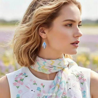 Boho Turquoise Dangle Earrings For Women Trendy,Western Blue Gemstone Drop Earings,Vintage Gothic Ethnic Statement Beach Vacation Long Birthstone Earrings with Leaf Teardrop Turquoise Crystal Tassels,Fashion Jewelry Birthday Gift. - style: A43 Handwoven B