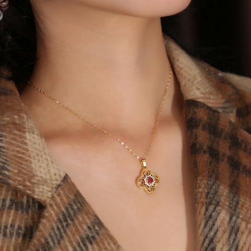 16 Inch Women's Pendant Necklace Chains - 5 Different Pendant Designs, Dainty Adjustable Chains(Gold/Silver) - color: gold5