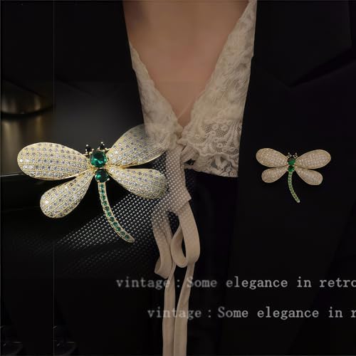 2pcs Rhinestone Brooch Pin for Women Dress Elegant Stylish Crystal Brooches Fashion Accessories Pins Lapel Boutonniere Ideas Wedding Christmas Birthday Jewelry Easter Gift - color: 18 White/Green Butterfly