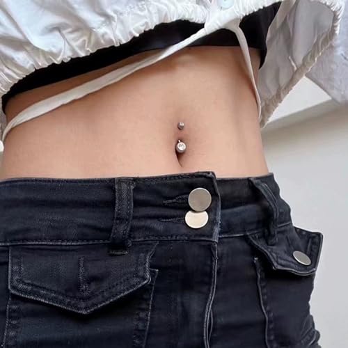 DJCIW 14G Belly Button Rings for Women,316L Stainless Steel Navel Barbell with Cubic Zirconia-7 Sizes 6mm 8mm 10mm 12mm 14mm 16mm 18mm,Petite Belly Piercing Jewelry - size: 14G=1.6*10mm