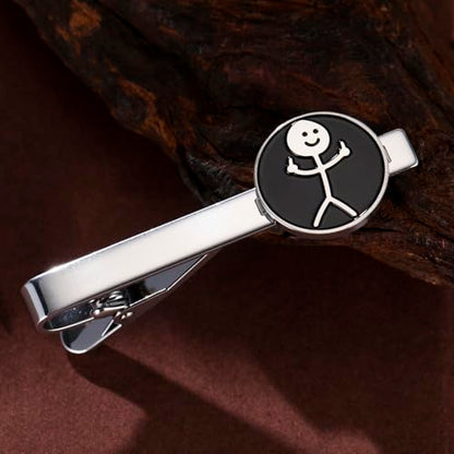 Dreamtimes Rock Skull Hand Tie Clip Halloween Shirt Tie Clips Figurine Sign Language Tie Clip Rock On Hand Gesture Stainless Steel Novelty Tie Accessory for Men - style: Style 1-S