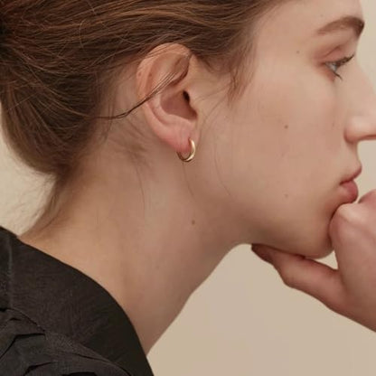 Small Hoop Earrings for Women, Stainless Steel Huggie Hoop earrings, 18G | 2/4/6 Pairs, 6mm/8mm/12mm Small Hoop Earrings, Lobe Helix Conch Tragus Daith Rook Cartilage Piercing Jewelry,Gold Silver - color: Silver-4pairs-6/8/10/12mm