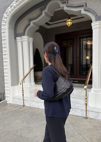 Luxury Navy Claw Clip for Women | Our Large 4 Inch Hair Clip Creates Beautiful Half Ups, Secure Updos & Chic Every Day Styles | Premium Acetate Claw with Secure Hold & Snag Free Teeth for Easy Styling - color: Navy