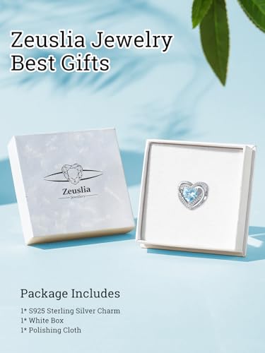 Heart Birthstone Charms for Bracelets, 925 Sterling Silver Women Bead Charms for Charm Bracelets Necklace, Mother's Day Birthday Anniversary Jewelry Gifts for Wife Mom Grandma Daughter - style: Bead - Dec - Topaz