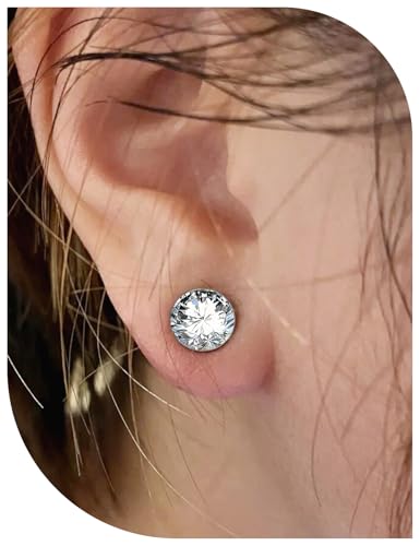 Astm F136 Titanium CZ Ear Gauges Screw Fit Flesh Tunnels Plugs Gauges Earring Expander Stretcher Ear Tunnels For Ears 10G 8G 6G 4G 2G 0G 00G Plug Earrings Body Piercing Jewelry For Women Men - color: 4G Gauges