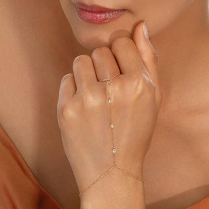 Gold Bracelets for Women, 14K Gold Plated Stackable Bracelet Stack Set Adjustable Charm Paperclip Chain Cuban Link Layered Waterproof Jewelry Sets Gifts for Womens 6.5 Inch - color: Gold Style B