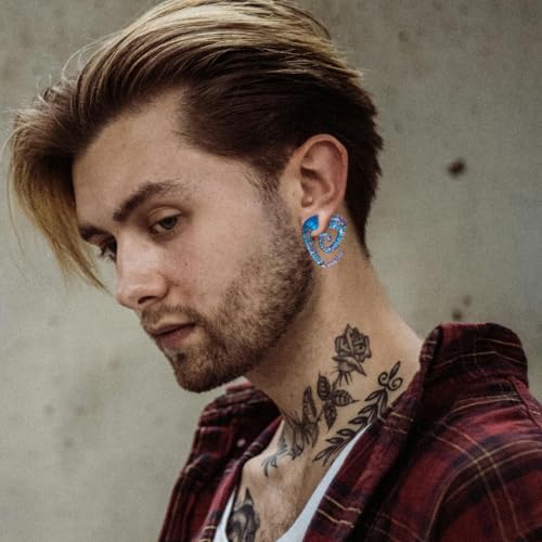 54/102Pcs Ear Stretching Kit 14G-00G Acrylic Ear Gauge Stretching Kit with Heart Plugs Gauge Tapers Ear Tunnels Horseshoes Taper Spiral Tapers Gauges Ear Expanders for Men Women - color: Pink