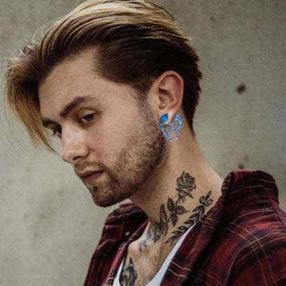 54/102Pcs Ear Stretching Kit 14G-00G Acrylic Ear Gauge Stretching Kit with Heart Plugs Gauge Tapers Ear Tunnels Horseshoes Taper Spiral Tapers Gauges Ear Expanders for Men Women - color: Pink