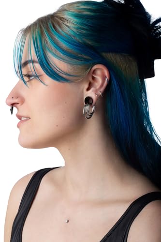 316L Stainless Steel 2.5mm Thick Round Hinged Hoop Earrings, Sold as a Pair - color: Gold Tone, size: 14mm Diameter