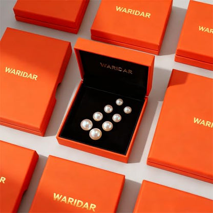Grey Faux Pearl Stud Earrings, S925 Silver Posts Hypoallergenic for Women - color: Pinkish Grey, size: 12mm
