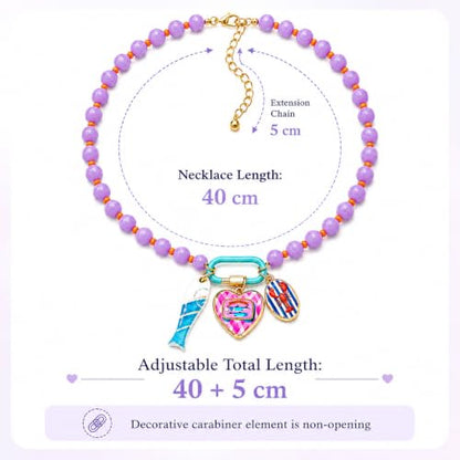 LIU JUN Colorful Beaded Necklace for Women, Chunky Boho Fish Starfish Conch Pendant Acrylic Bead Necklaces Cute Y2K Summer Beach Jewelry Gifts - color: Seahorse-1