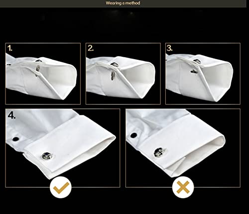Shirts Cufflinks for Men,Men Dress Shirts with Cuff Links Square Cubic Zirconia White Mens Stainless Steel Cufflinks Blue/Purple - color: Purple