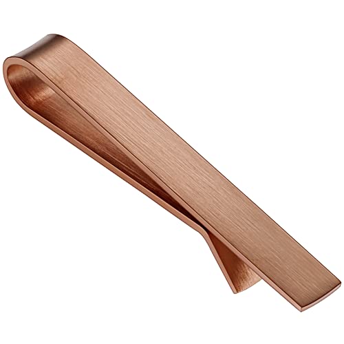 HAWSON Skinny Tie Clip Bar Set, 2 Inch Tie Clip for Men - Wedding, Meeting, Party Gift Set - color: 1 pcs Brushed Coffee