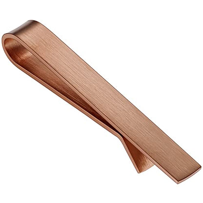 HAWSON Skinny Tie Clip Bar Set, 2 Inch Tie Clip for Men - Wedding, Meeting, Party Gift Set - color: 1 pcs Brushed Coffee